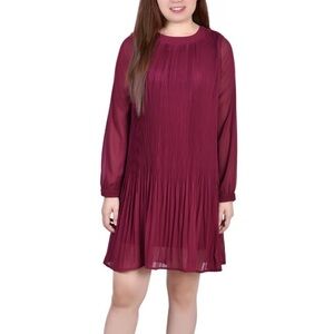⚡️NY Collection shift dress, dark plum / maroon, small petite
